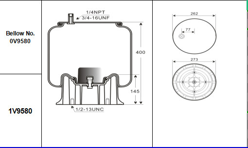 Yiconton Trailer Air Springs Untuk Hendrickson S-20127 W01-358-9580 SC2761