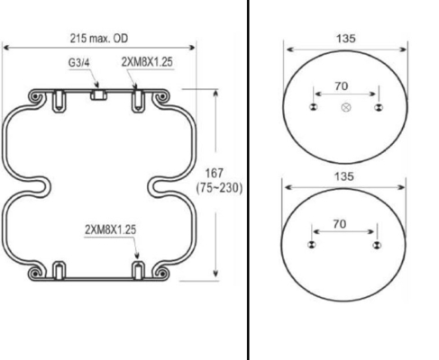 CONTITECH FD120-17/113053/2B-181 Karet Air Spring Air Suspension Kit